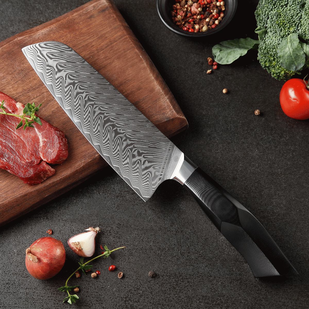 Santokumesser - BLACK