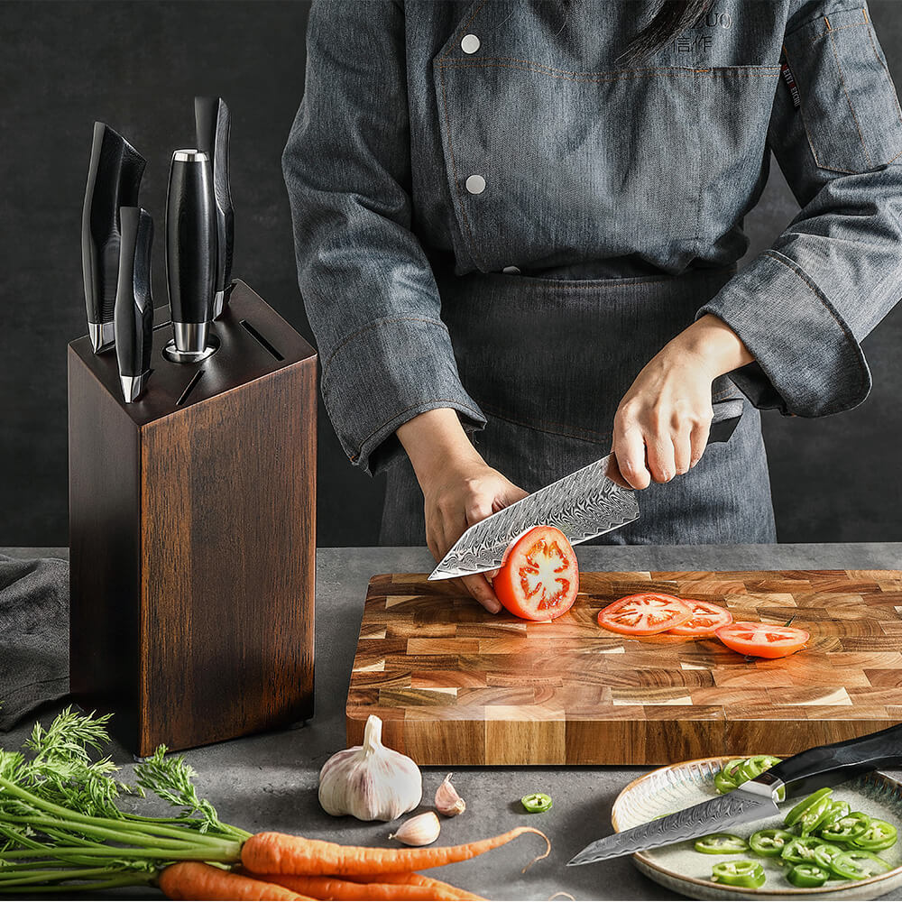 Messerset mit Messerblock (7-Teilig) - BLACK