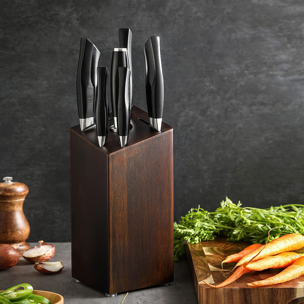 Messerset mit Messerblock (7-Teilig) - BLACK