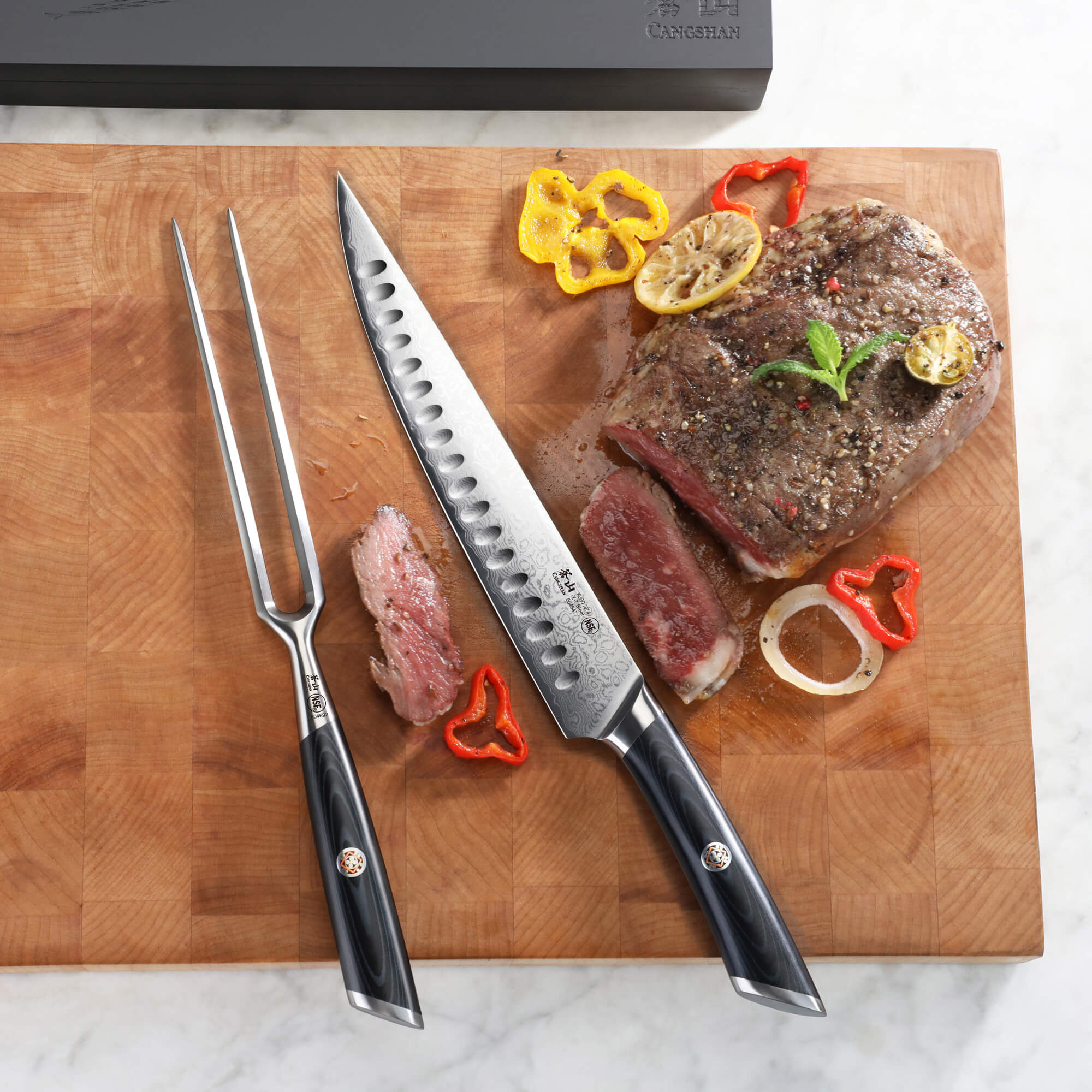 CANGSHAN® 2er - Tranchiermesser Set - KURO