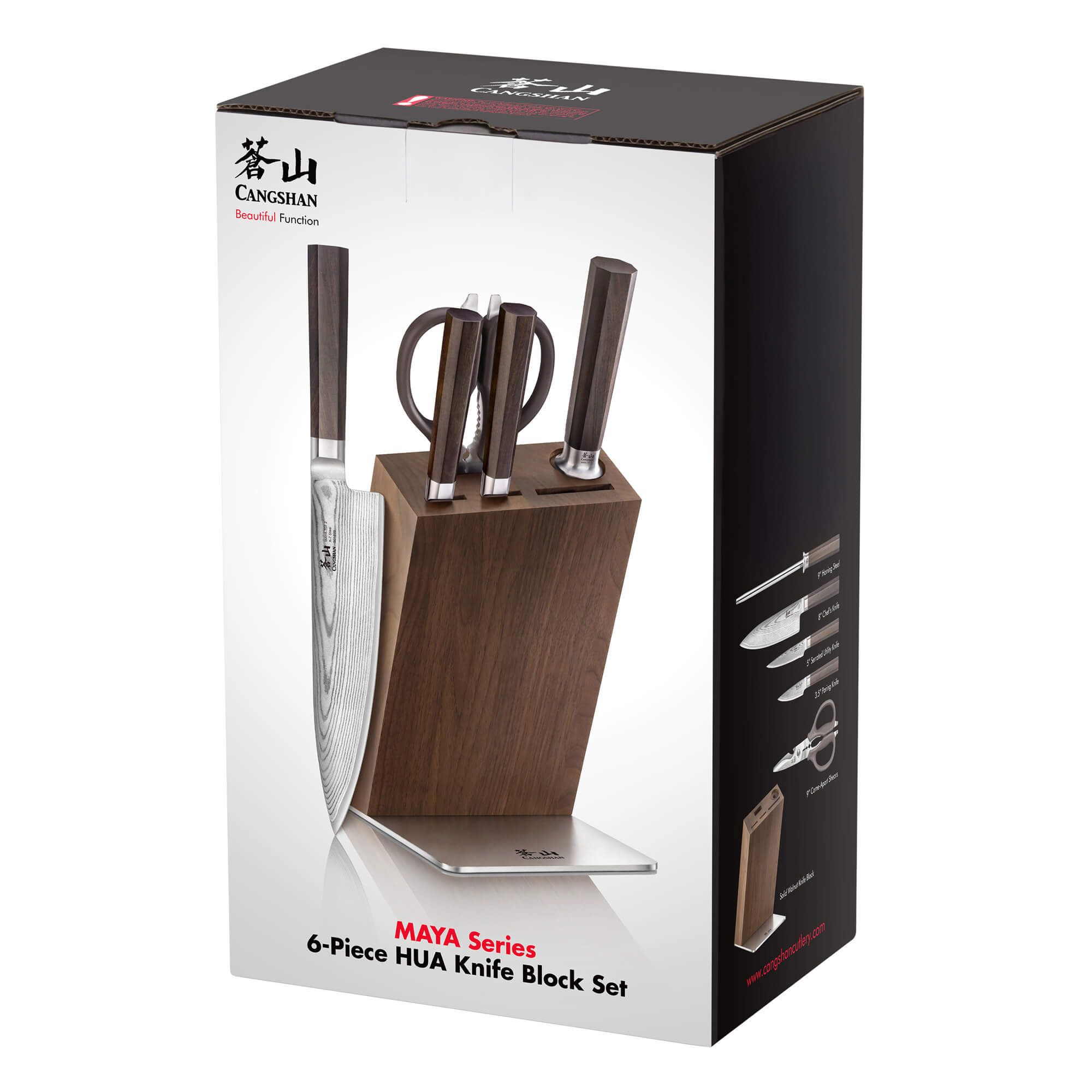 CANGSHAN 6‑teiliger Messerblock - MAYA