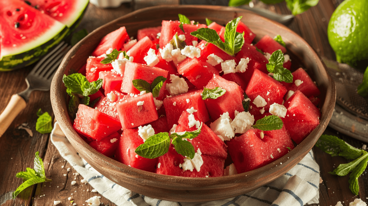 Wassermelone-Feta Salat